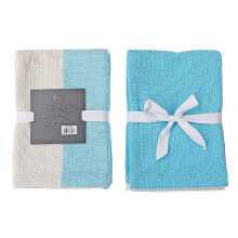 Maison Concepts 3 Pack Dual Waffle Kitchen Towel Set (Sky) (20L X 30W X 1H)