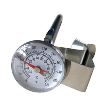 Tongina Milchthermometer zum Aufschäumen von Milch, Lebensmittelthermometer mit Clip und Hülle, Taschenthermometer mit Zifferblatt für Tee, Käse,