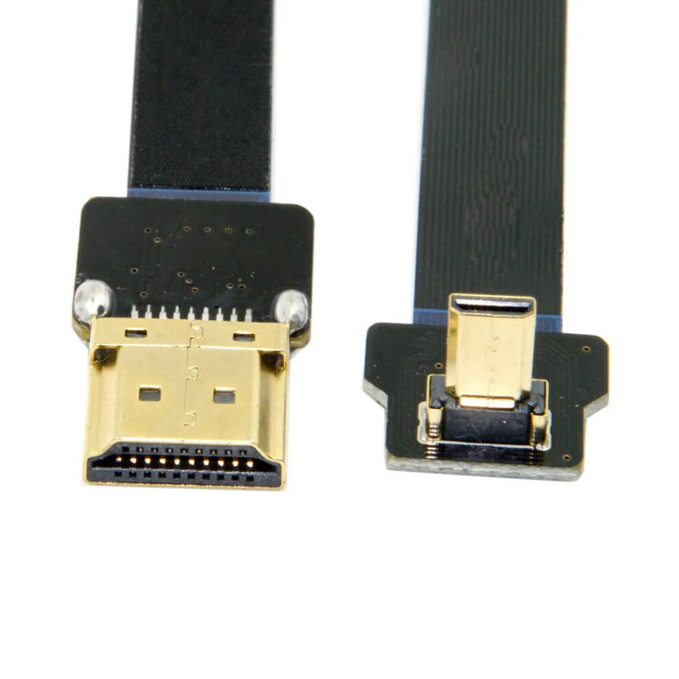 For 90 Degree Up Angled Fpv Micro Hdtv Male To Hdtv Male Flat Cable 50Cm For Fpv Hdtv Aerial 9395123052397