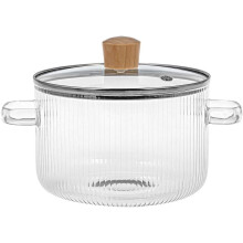 wnpxqnt Glaskochtopf mit Deckel, hitzebeständiges Borosilikat-Kochgeschirr Glas Hot N7Y6I4