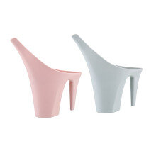 Lot de 2 arrosoirs en plastique Ă long col pour fleurs, jardin et terrasse - Vert et rose