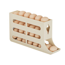 Zeceouar 4-stöckiger Eierhalter für den Kühlschrank, mit automatischer Rollfunktion, Kapazität für 30 Eier, platzsparender Eierspender –