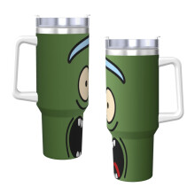 Rick And Morty 40Oz Tumbler Med Håndtag Og Sugerør Låg Isoleret Kop Rustfrit Stål Vandflaske Rejsekrus Kopholder Bruges Gaver