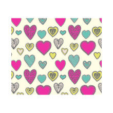 XIUH Geschenkpapierrolle mit rosa Herzmotiv - Geeignet für Geschenkverpackungen zum Valentinstag, Geburtstag, zur Hochzeit und zum Muttertag (F)