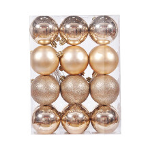 24 kerstballen, heldere matte afwerking, onbreekbaar, breed toepasbaar, PS-materiaal, kerstboomversiering met glitter voor thuis, feestjes en meer.