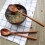 Conjunto de 6 colheres de sopa longas de madeira, estilo coreano, 23 cm (9 polegadas), madeira natural. 2