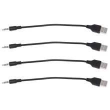4 phíosa Breiseán 3.5mm AUX Jack Fuaime go Cábla Luchtaire Fireann USB2.0 Corda Oiriúntóra le haghaidh MP3 Gluaisteáin