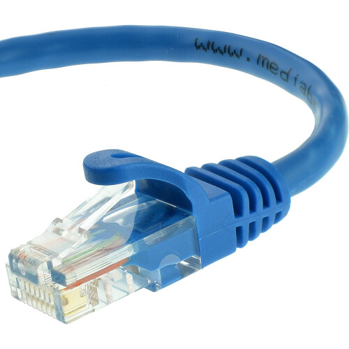 Ethernet-kabel (15 meter) - Stöder Cat6 / Cat5e / Cat5-standarder, 550 MHz, 10 Gbps - RJ45-dator