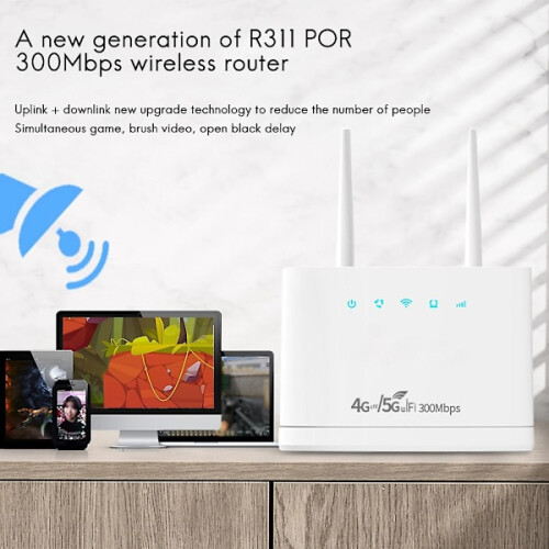 R311pro Wireless4g/5g Wifi300mbps Ασύρματος δρομολογητής με κάρτα SIM EU Plug 2