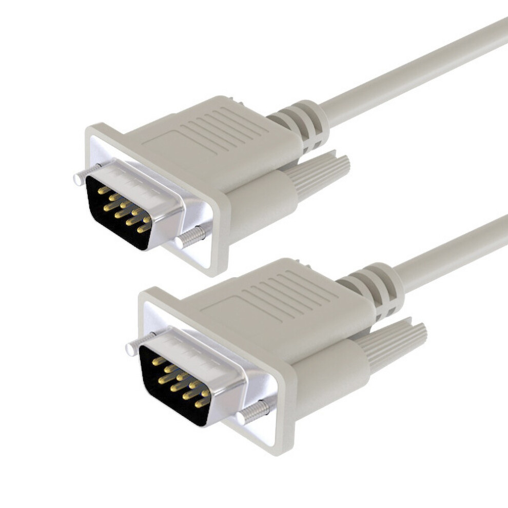 Susuchens 2Pcs Rs232 Db9 9Pin Serial Male To Male Com Port Data Converter Cable 3 Meter 9395123151359