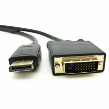 6-stopowy, pozłacany adapter DisplayPort DP do DVI-D męski Dual Link 1080p