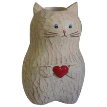 Vaso de gato artesanal em resina, lindo enfeite de vaso de flores, decoração de mesa natalina, presente para casa (1 unidade)