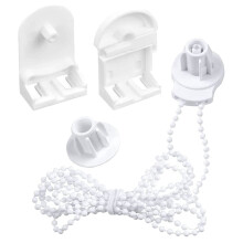 Conjunto de 5 acessórios para persianas de rolo com contas, incluindo suporte de embreagem, kit de reparo e conector para uso doméstico.