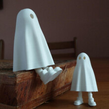 Halloween spöke med bendekoration festleksak Vit L