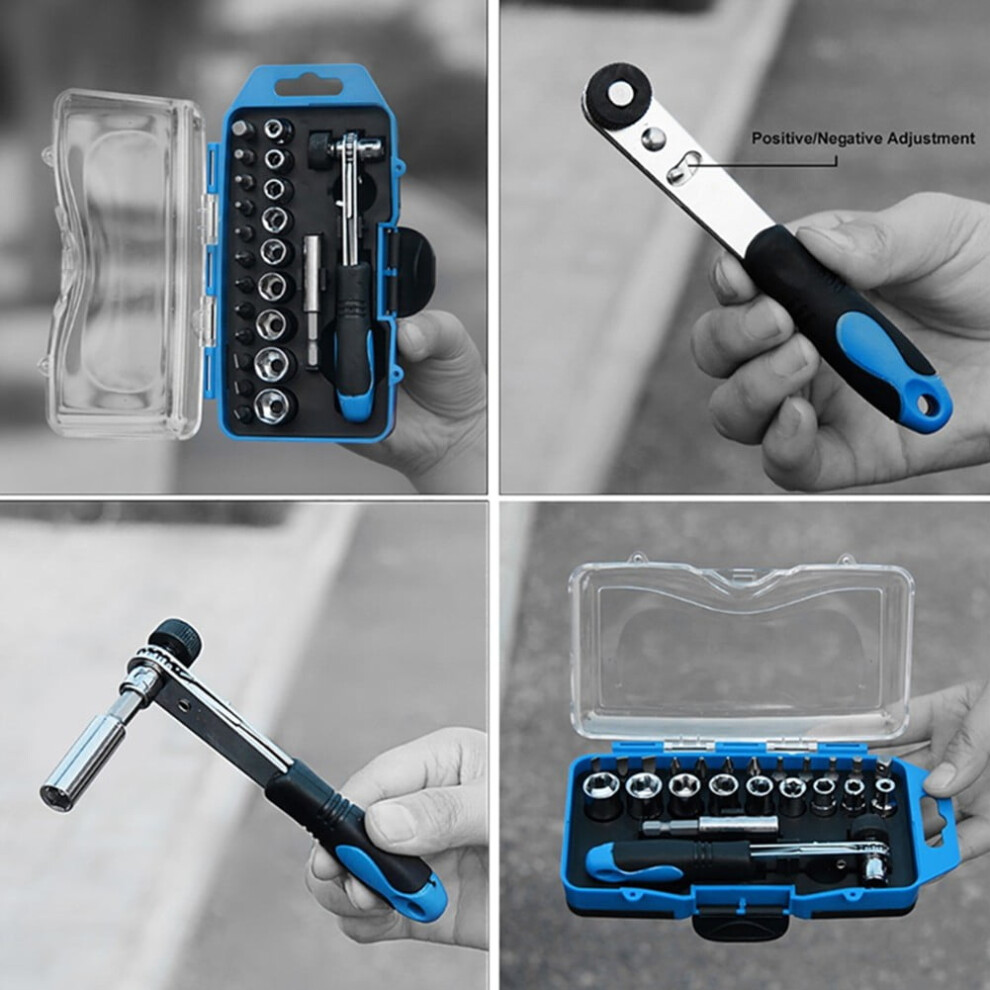 23 In 1 Mini Ratchet Bits Set Repair Tool Kit Screwdriver Sockets Set Wrench Set 9395123153988