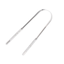 Raspador de língua manual (2 unidades) para combater o mau hálito e remover a camada superficial da língua.
