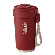 Jubipavy316 Edelstahl-Kaffeebecher im Vintage-Stil mit intelligenter Innenauskleidung, isoliert, mit Trageschlaufe