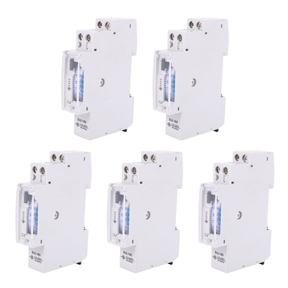 5X Sul180a 15 Minutes Mechanical Timer 24 Hours Programmable Din Rail Timer Time Switch 9395123273266