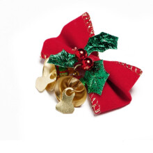 Winysin Kerstornamentenset - Sneeuwvlok, Bellen, Strikken, Boomtop en Oude Man Hangers voor Kerstboomversiering, Rood