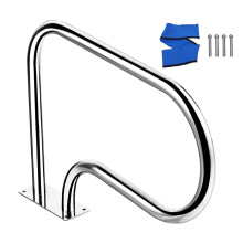 304 Stainless Steel Pool Handrail with AntiSlip Grip Cover for Comfortable Inground Pool Access