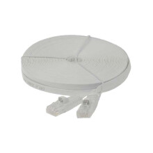 Câble Ethernet plat SF Cable Cat6UTP, 18,3 m (60 pieds) - Blanc