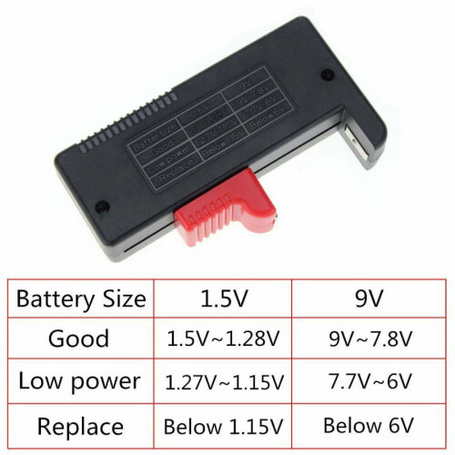 Ψηφιακός ελεγκτής μπαταριών για AAA AA C D9V1.5V, Ελεγκτής οικιακών μπαταριών για 1