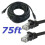Καλώδιο δικτύου LAN RJ45Cat5Ethernet 75FT για PC PS Xbox Internet Router Μαύρο 1