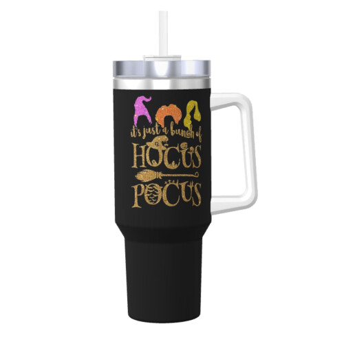 Hocus Pocus Ποτήρι 40oz με λαβή και καπάκι από καλαμάκι, μονωμένο ποτήρι, μπουκάλι νερού 1