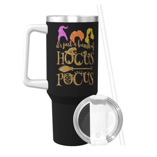 Hocus Pocus Ποτήρι 40oz με λαβή και καπάκι από καλαμάκι, μονωμένο ποτήρι, μπουκάλι νερού 2