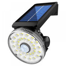 Luminária solar de parede com 32 LEDs, à prova d'água IP65, com sensor de movimento e fácil instalação. Ideal para porta da frente, quintal,
