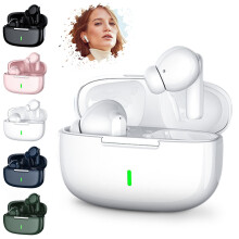 Jacenvly2024Nová Bluetooth sluchátka, vysoká kvalita zvuku a redukce hluku, do uší, drátová, růžová, kompatibilní s xxx