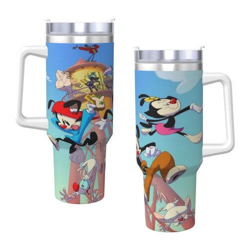 Θερμός Animaniacs με εκτύπωση, μονωμένο ανοξείδωτο ατσάλι, φλιτζάνι ζεστού/κρύου καφέ 1