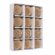 ELEVENTIME Kerstboomversieringen 12 stuks fluwelen, onbreekbare ballen 6 cm (khaki) - Geschikt voor kerstboomversieringen