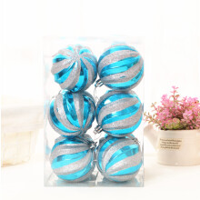 12 stuks LINLIN kerstballen van 6 cm, plastic kerstballen voor in de boom, voor bruiloften en feesten, te combineren met kerstversieringen.
