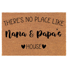 Welcome Doormat Coco Coir Door Mat Gift Nana & Papa's Hearts Grandparents Gift (24" x 16")
