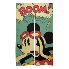 Mickey egér ajtófüggöny, 34x57 hüvelykes sötétítő ajtófüggöny gobelin, adatvédelmi szobaelválasztó függöny otthoni hálószobába,