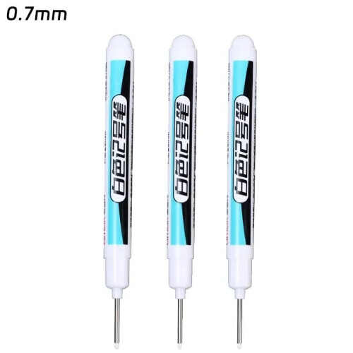 3 τεμάχια 0.7/1.0/2.5mm λευκό μαρκαδόρο για ξύλο, πλαστικό, δέρμα, γυαλί, πέτρα, μέταλλο,
