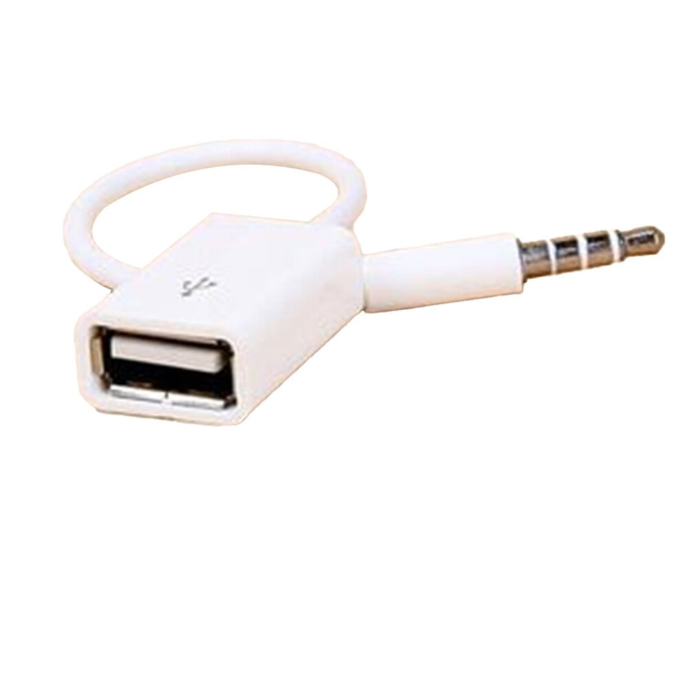3.5Mm Male Audio Aux To Usb 2.0 Female Converter Adapter Cable Universal 9395123379562