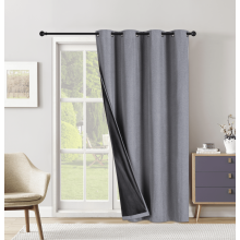 Extra széles sötétítő függönypanel fekete hátlappal és fémgyűrűkkel 127 x 203 cm