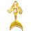 Κούκλα Barbie γοργόνα παιχνίδια με πούλιες κίτρινο 2