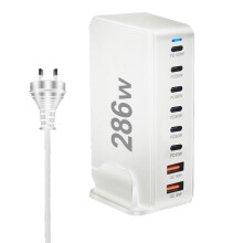 Cargador de 268 W/100 W, tipo C, concentrador de 8 puertos, estación de carga USB múltiple, carga rápida PD, HOT S0S6