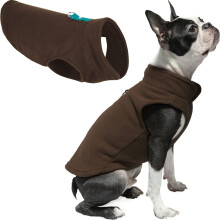 Chaleco polar para perros, suéter cálido con correa de anilla - Abrigo de invierno para perros pequeños - Ropa para clima frío para perros