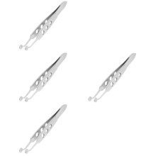 Meibomian rauhasten hierontapihdit, suuret rakennetut, kestävät, litteäkärkiset pinsetit, silmäluomen metallipinsetit, 4 kpl