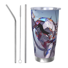 Darling In The Franxx 20oz Tumbler, Edelstahl-Vakuumisolierter Reisebecher, Thermobecher mit Deckel für unterwegs