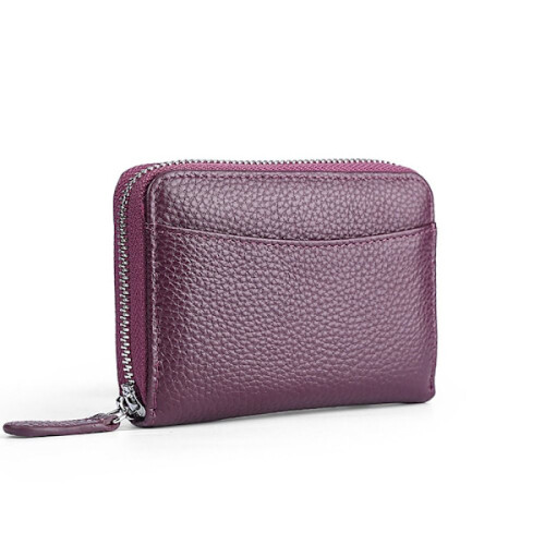 Tarjetero tipo acordeón, cartera LILA morada