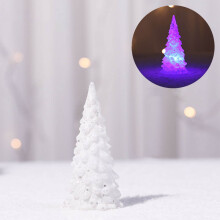 FAMTKT Kerstboom 1 stuk Kleurrijke LED Acryl Nacht Kerstdecoratie 12 cm