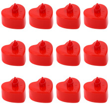 Guangmc LED-Herzlampen für Valentinstag/Hochzeit – Rotes flammenloses Teelicht