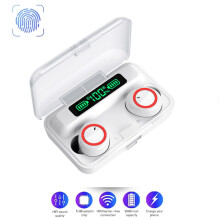 Auriculares inalámbricos Bluetooth 5.0 TWS estéreo intrauditivos con control táctil EQWLJWE, resistentes al agua IPX7, compatibles con iPhone y