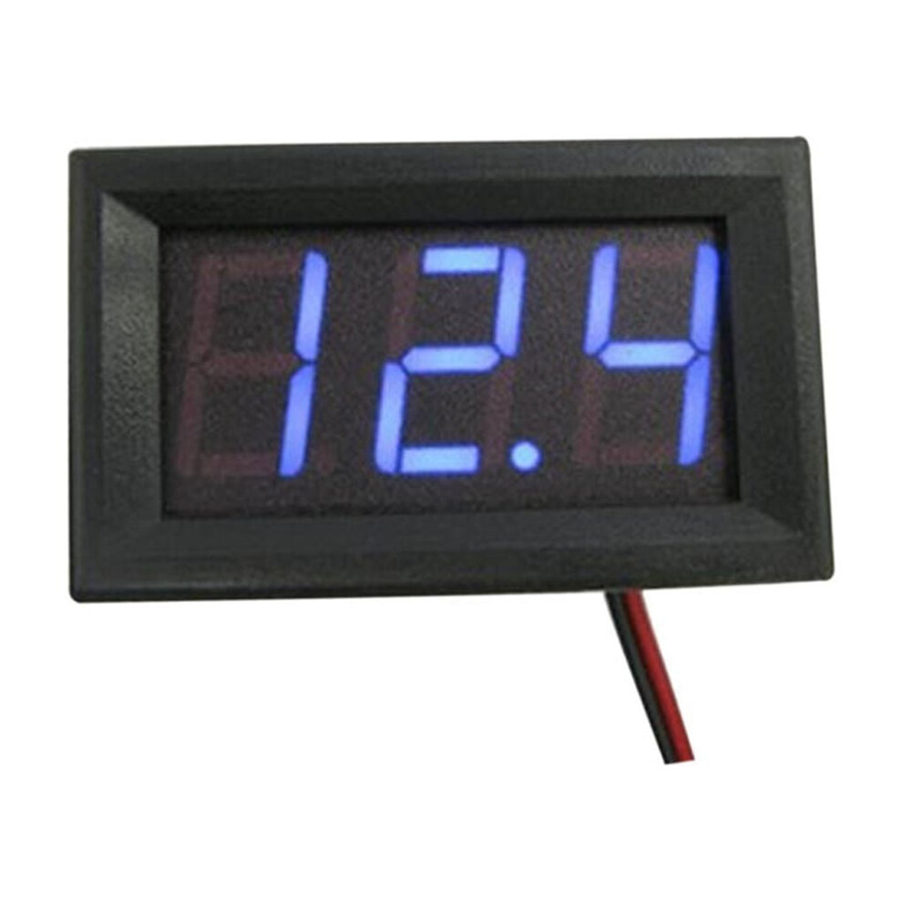Tureclos Digital Dc Voltmeter 0-100V High Accuracy Led Display Voltage Meter Gauge Automotive Accessory, Blue 9395123477978