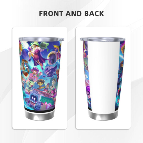 Brawl Stars20oz Tumbler, Κούπα ταξιδιού καφέ με μόνωση κενού από ανοξείδωτο ατσάλι, Κούπα 1